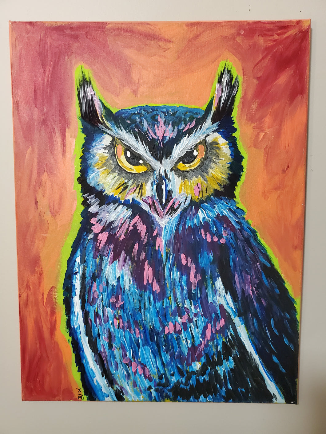 Owl-Hundred Acre Woods Series Original Painting