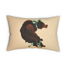Load image into Gallery viewer, Circus Cycle Spun Polyester Lumbar Pillow