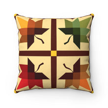 Load image into Gallery viewer, The Four Leaves Quilt Spun Polyester Square Pillow
