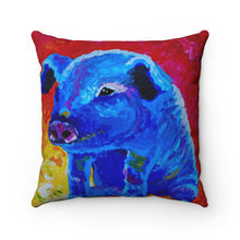 Load image into Gallery viewer, Pig 'Fernetta' Spun Polyester Square Pillow