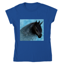 Load image into Gallery viewer, Black Unicorn Classic Womens Crewneck T-shirt
