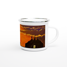Load image into Gallery viewer, Before The Show White 12oz Enamel Mug