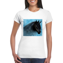 Load image into Gallery viewer, Black Unicorn Classic Womens Crewneck T-shirt