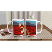 Load image into Gallery viewer, Caribou Fields White 15oz Ceramic Mug