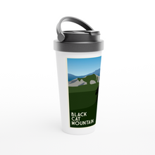 Load image into Gallery viewer, Black Cat Mountain White 15oz Stainless Steel Travel Mug
