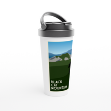 Load image into Gallery viewer, Black Cat Mountain White 15oz Stainless Steel Travel Mug