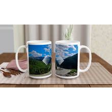Load image into Gallery viewer, Polyscapes Sulfur Gates White 15oz Ceramic Mug