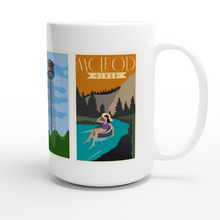 Load image into Gallery viewer, Edson Motors, Willmore Park, Water Tower, and Mcleod River White 15oz Ceramic Mug