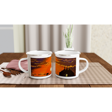 Load image into Gallery viewer, Before The Show White 12oz Enamel Mug