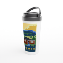 Load image into Gallery viewer, Cadomin White 15oz Stainless Steel Travel Mug