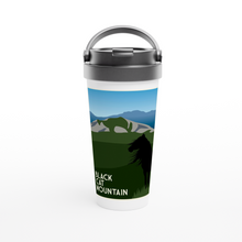 Load image into Gallery viewer, Black Cat Mountain White 15oz Stainless Steel Travel Mug