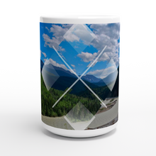 Load image into Gallery viewer, Polyscapes Sulfur Gates White 15oz Ceramic Mug