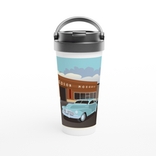 Load image into Gallery viewer, Edson Motors White 15oz Stainless Steel Travel Mug
