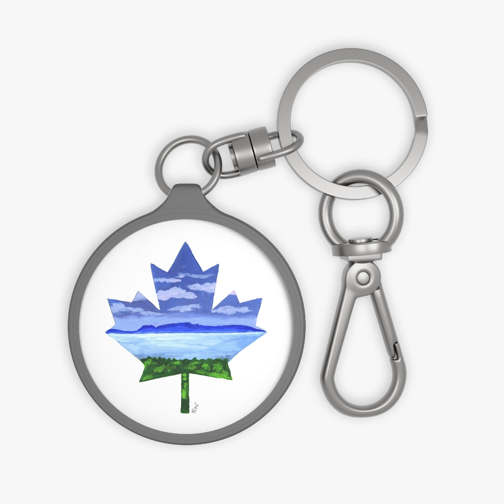 Maple Leaf Sleeping Giant Keyring Tag