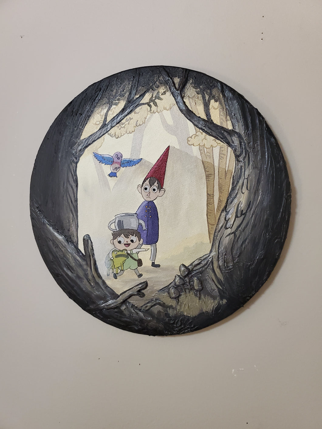Over the Garden Wall Original Textured Painting
