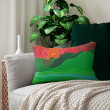 Load image into Gallery viewer, Rolling Mountains Spun Polyester Lumbar Pillow
