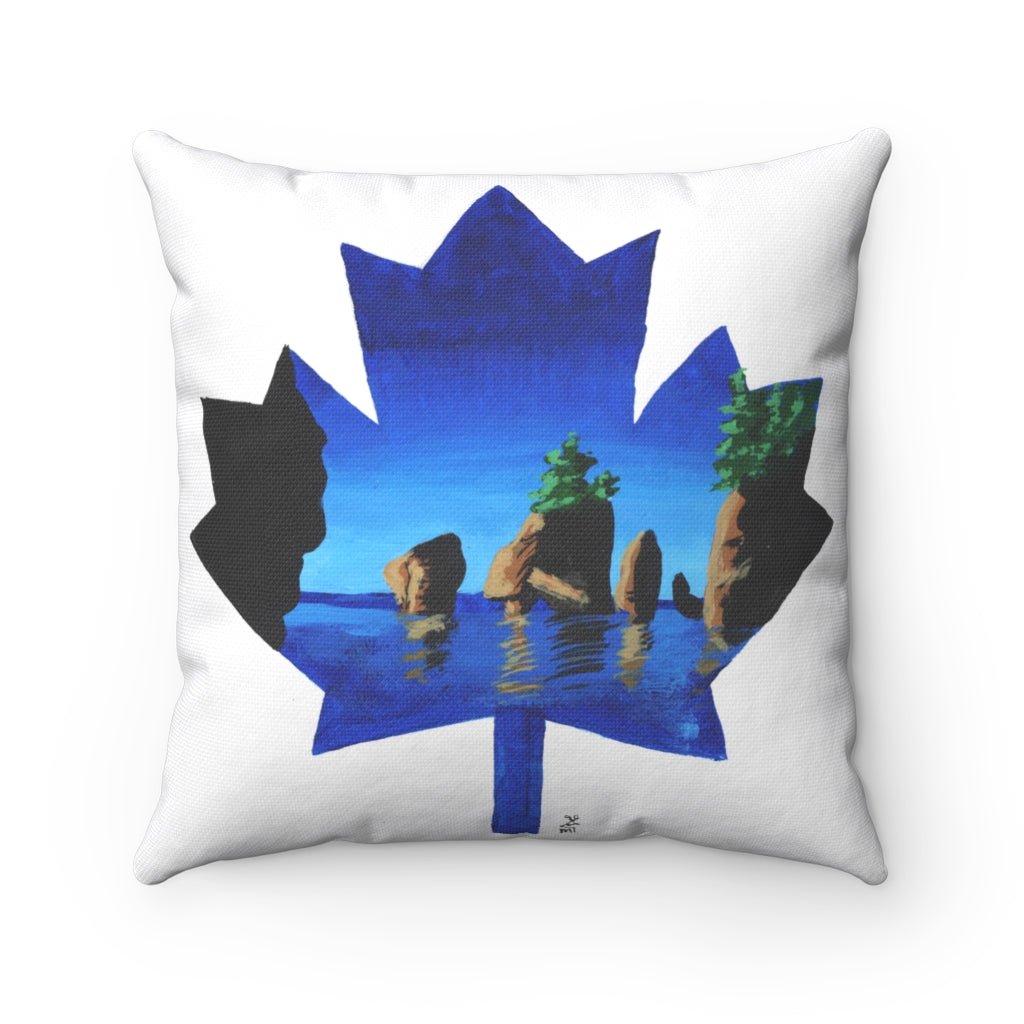 Maple Leaf Bay of Fundy Spun Polyester Square Pillow