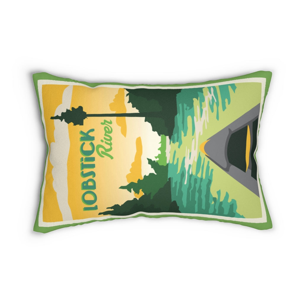 Lobstick River Spun Polyester Lumbar Pillow