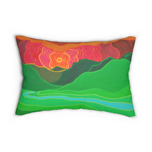 Load image into Gallery viewer, Rolling Mountains Spun Polyester Lumbar Pillow
