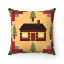 Load image into Gallery viewer, The Cabin Quilt Spun Polyester Square Pillow

