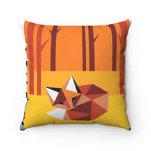 Load image into Gallery viewer, Fox Quilt Design Spun Polyester Square Pillow
