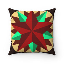 Load image into Gallery viewer, Star Quilt Spun Polyester Square Pillow
