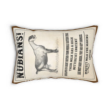 Load image into Gallery viewer, Nubian Goat Spun Polyester Lumbar Pillow
