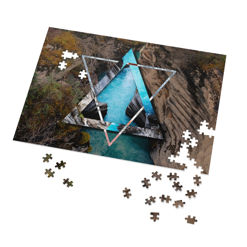 Athabasca Falls Polyscape Jigsaw Puzzle (252, 500-Piece)