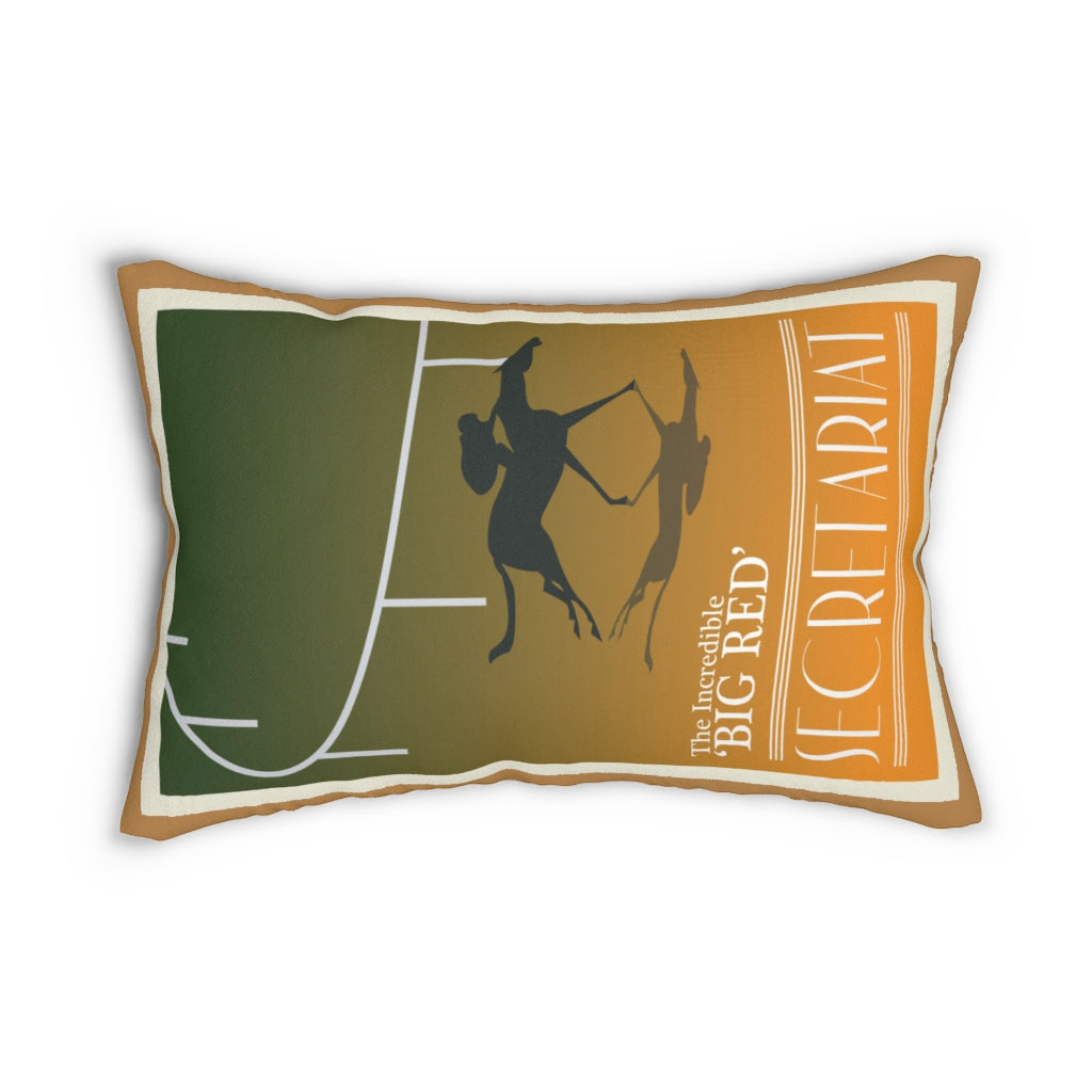 Secretariat Racing Horse Spun Polyester Lumbar Pillow
