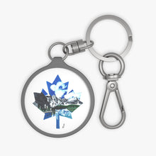 Load image into Gallery viewer, Maple Leaf Rocky Mountains Keyring Tag
