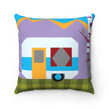 Load image into Gallery viewer, Camper Quilt Spun Polyester Square Pillow
