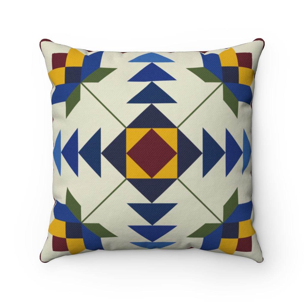 Four Corners Quilt Spun Polyester Square Pillow