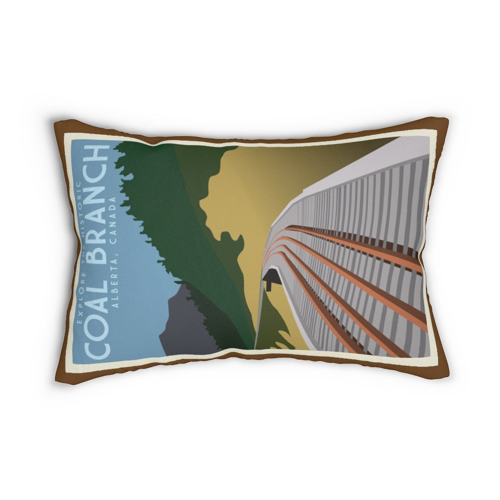 Coal Branch Spun Polyester Lumbar Pillow