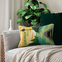Load image into Gallery viewer, Lobstick River Spun Polyester Lumbar Pillow

