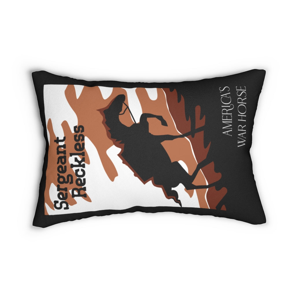 Sergeant Reckless Horse Spun Polyester Lumbar Pillow