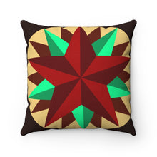 Load image into Gallery viewer, Star Quilt Spun Polyester Square Pillow
