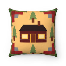 Load image into Gallery viewer, The Cabin Quilt Spun Polyester Square Pillow
