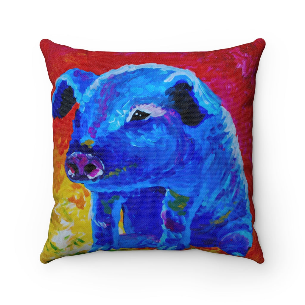 Pig 'Fernetta' Spun Polyester Square Pillow