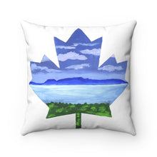 Load image into Gallery viewer, Maple Leaf Sleeping Giant Spun Polyester Square Pillow
