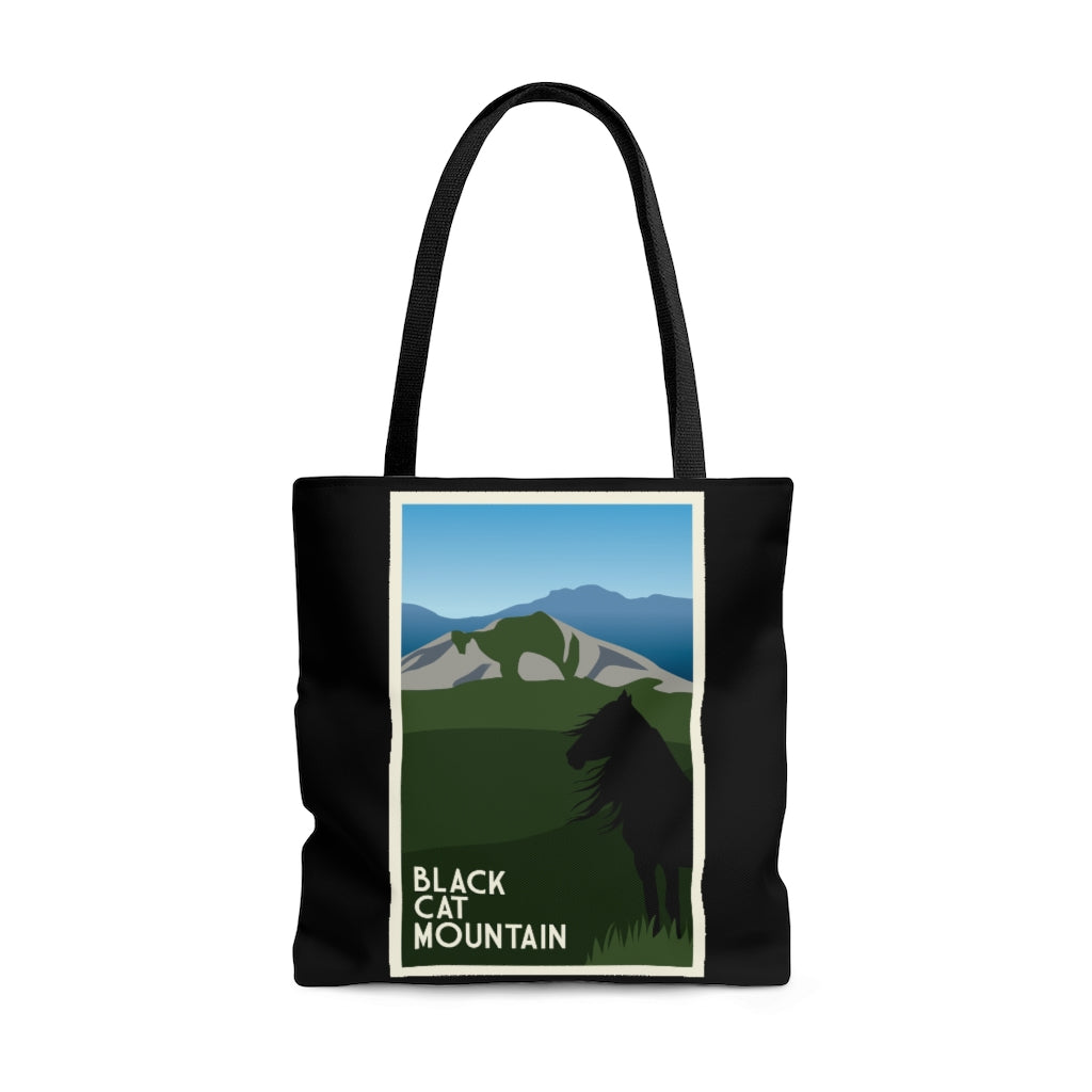 Black Cat Mountain Tote Bag
