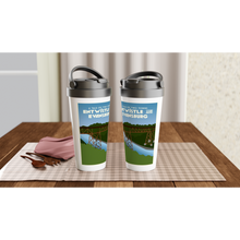 Load image into Gallery viewer, Entwistle and Evansburg White 15oz Stainless Steel Travel Mug
