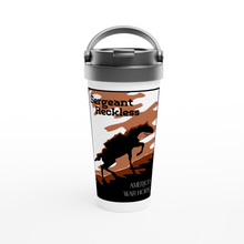 Load image into Gallery viewer, Sergeant Recklass White 15oz Stainless Steel Travel Mug
