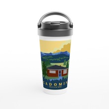 Load image into Gallery viewer, Cadomin White 15oz Stainless Steel Travel Mug
