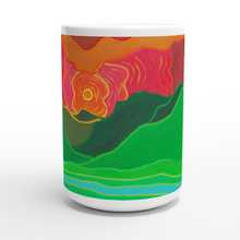 Load image into Gallery viewer, Rolling Hills White 15oz Ceramic Mug
