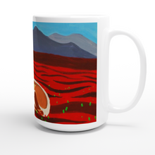 Load image into Gallery viewer, Caribou Fields White 15oz Ceramic Mug
