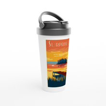 Load image into Gallery viewer, Surprise Lake White 15oz Stainless Steel Travel Mug
