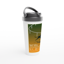 Load image into Gallery viewer, Secretariat White 15oz Stainless Steel Travel Mug
