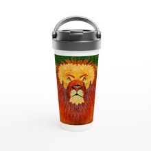 Load image into Gallery viewer, Leaf Lion White 15oz Stainless Steel Travel Mug
