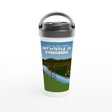 Load image into Gallery viewer, Entwistle and Evansburg White 15oz Stainless Steel Travel Mug
