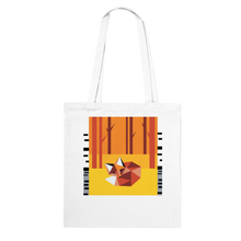 Load image into Gallery viewer, Bear and Fox original quilt design classic tote bag

